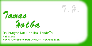 tamas holba business card